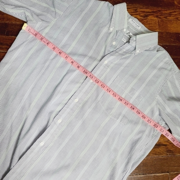 Vintage 90s Bill Blass Striped Short Sleeve Button Down Shirt - Picture 8 of 11